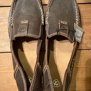 Women’s Ariat Brown Moc-Toe Slip-On Driving Loafers